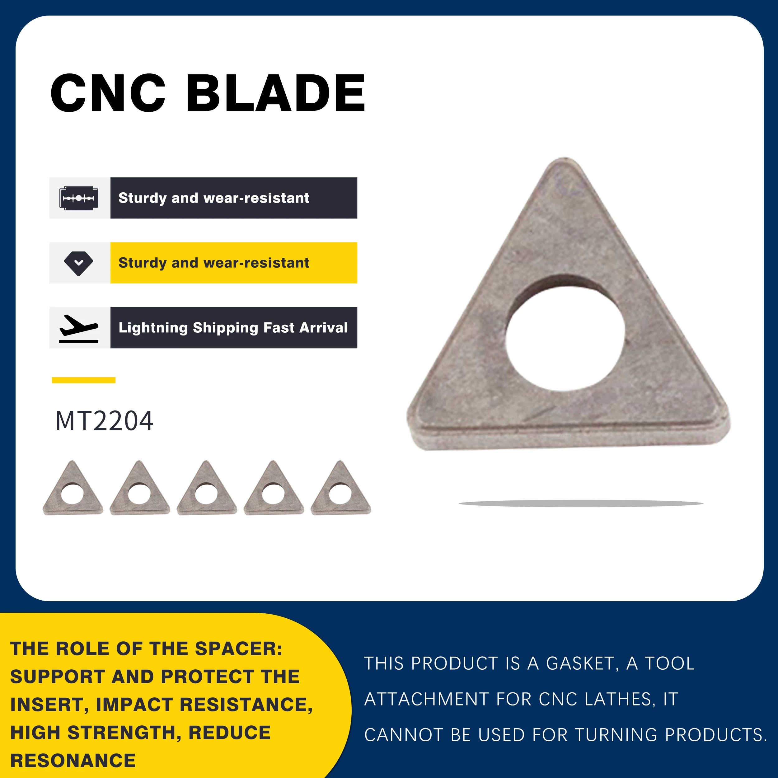 T16-S MT1603 MT2204 Carbide Insert Knife Pads CNC Lathe Tools Holder Accessories Shockproof Blades, untuk Turning Blade Protection