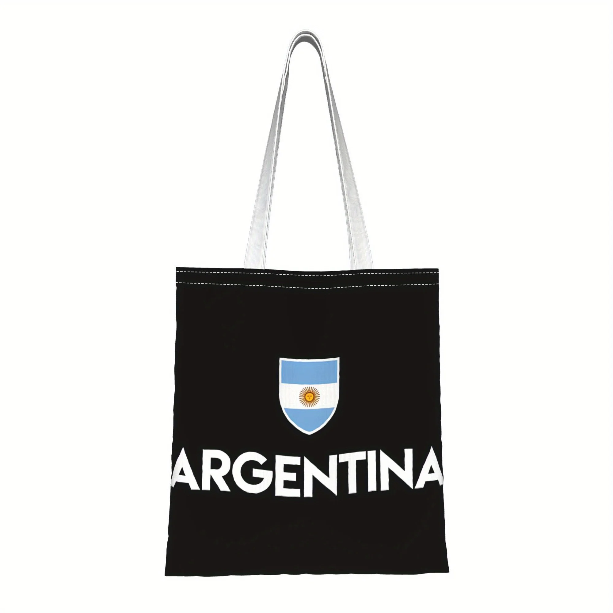1pc Argentina Themed Tote Shopping Bag, Suitable for Daily Use, School, Travel, A Unique Gift for Argentina and Football Fans.