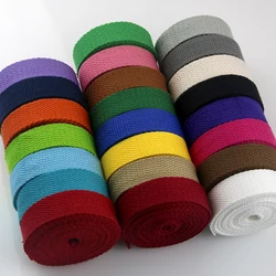 50MM 38MM 30MM 25MM 20MM 5M Cotton Webbing Strap Canvas Ribbon For Knapsack Strapping Bags Crafts Diy Belt Bag Dog Accessories