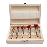 TFORU-5PCS Positioning Hole Saw Kit Adjustable 15-35Mm Hinge Hole Opener Woodworking Carbide Drill Bits Set