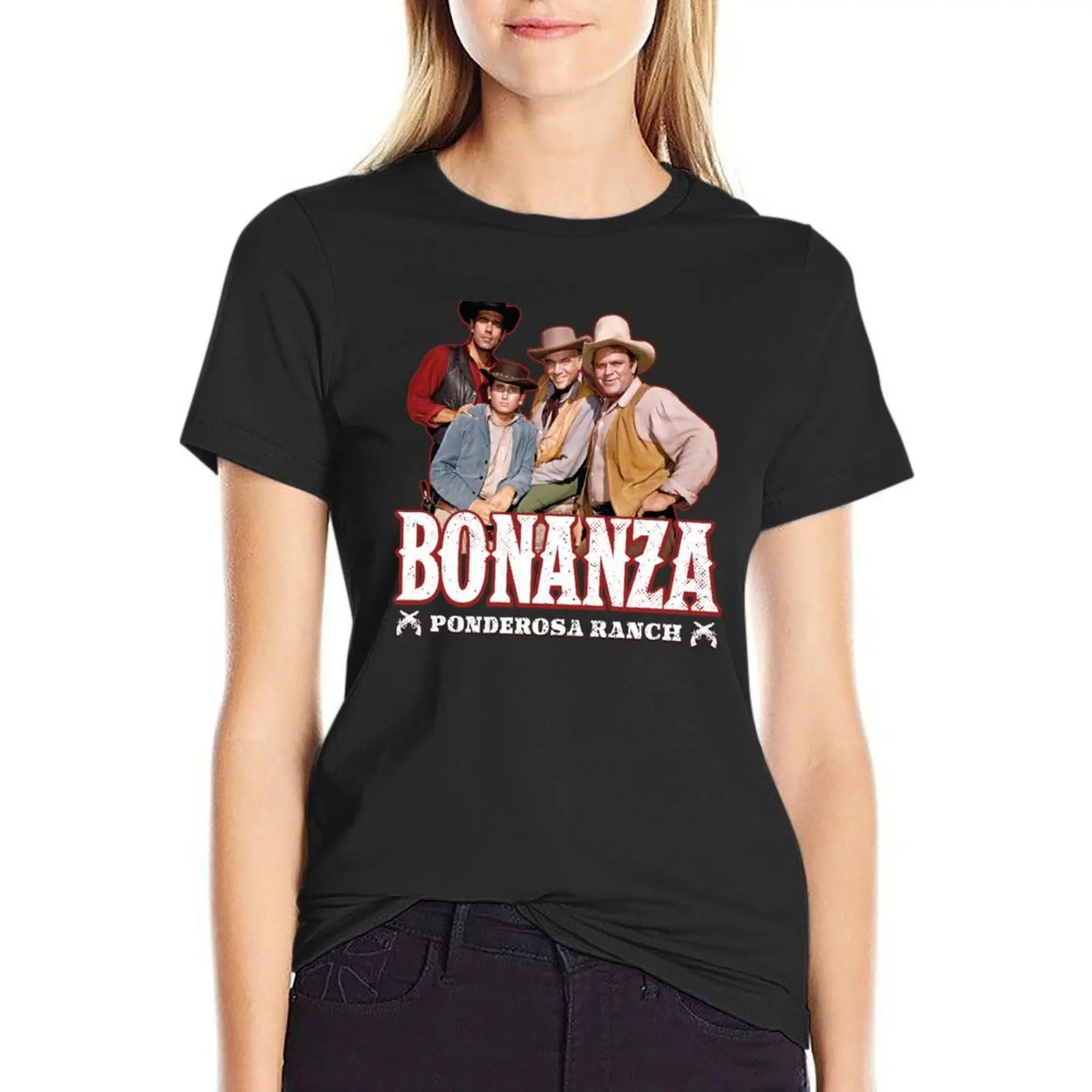 

BONANZA T-Shirt blacks customs design your own oversized Aesthetic clothing t shirts for Womens