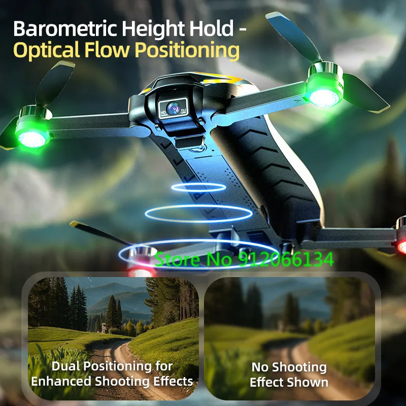 Brushless 8K ESC Dual Camera WIFI FPV RC Drone 2.4G Headless Mode Gesture Photo Optical Flow Hover Remote Control Quadcopter Toy