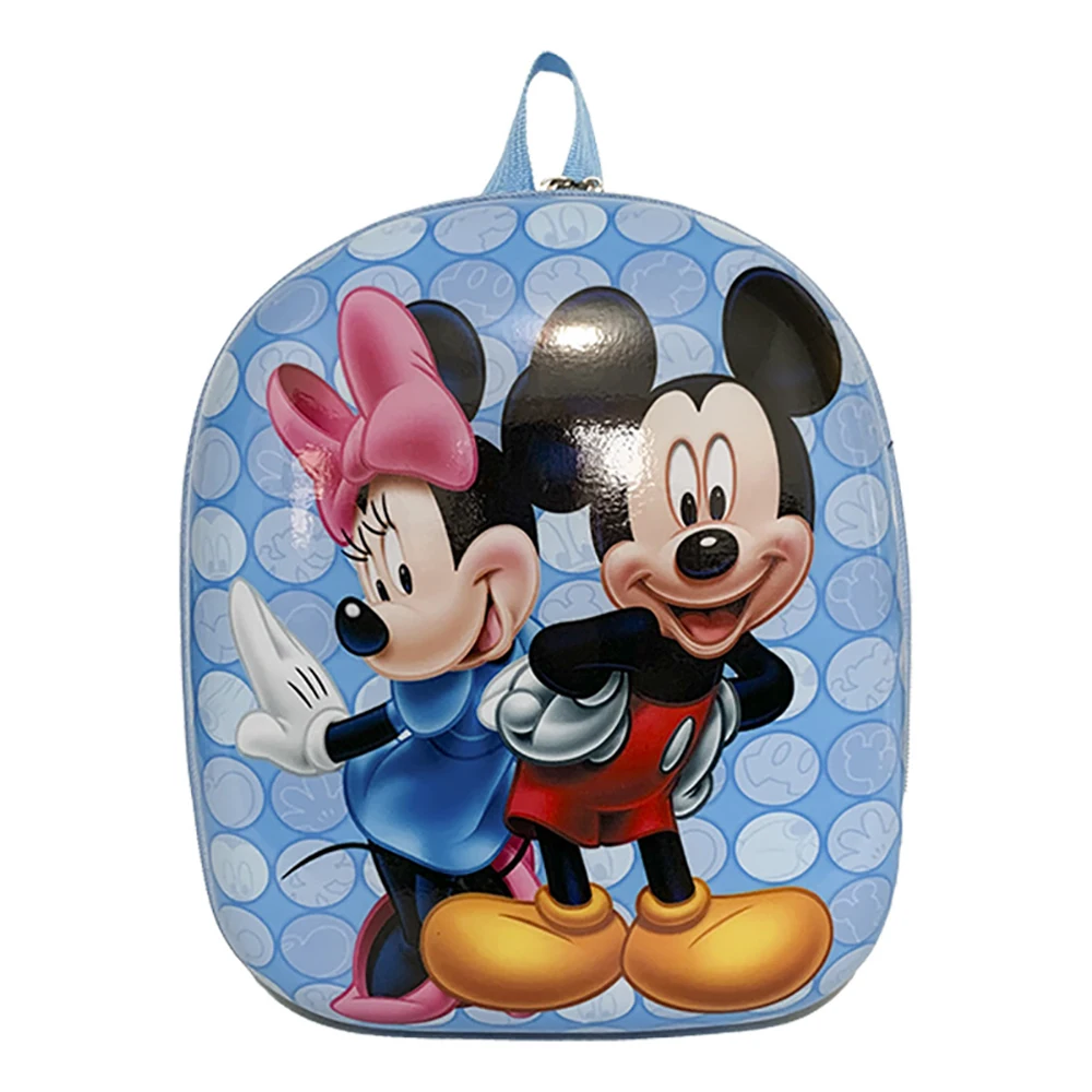 Plecak Disney Cartoon Mickey Minnie Stitch Pooh twarda osłona tornister dziecięcy Kawaii wodoodporny plecak szkolny