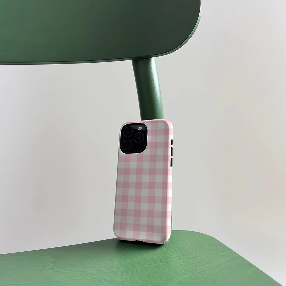 CaseLumi Matte Bumper für MagSafe Hülle für iPhone 17 16 15 Plus Pro Max Stoßfeste Harte PC-Hülle Rosa Burgunderrot Vertikale Streifen Cover – Detail 8