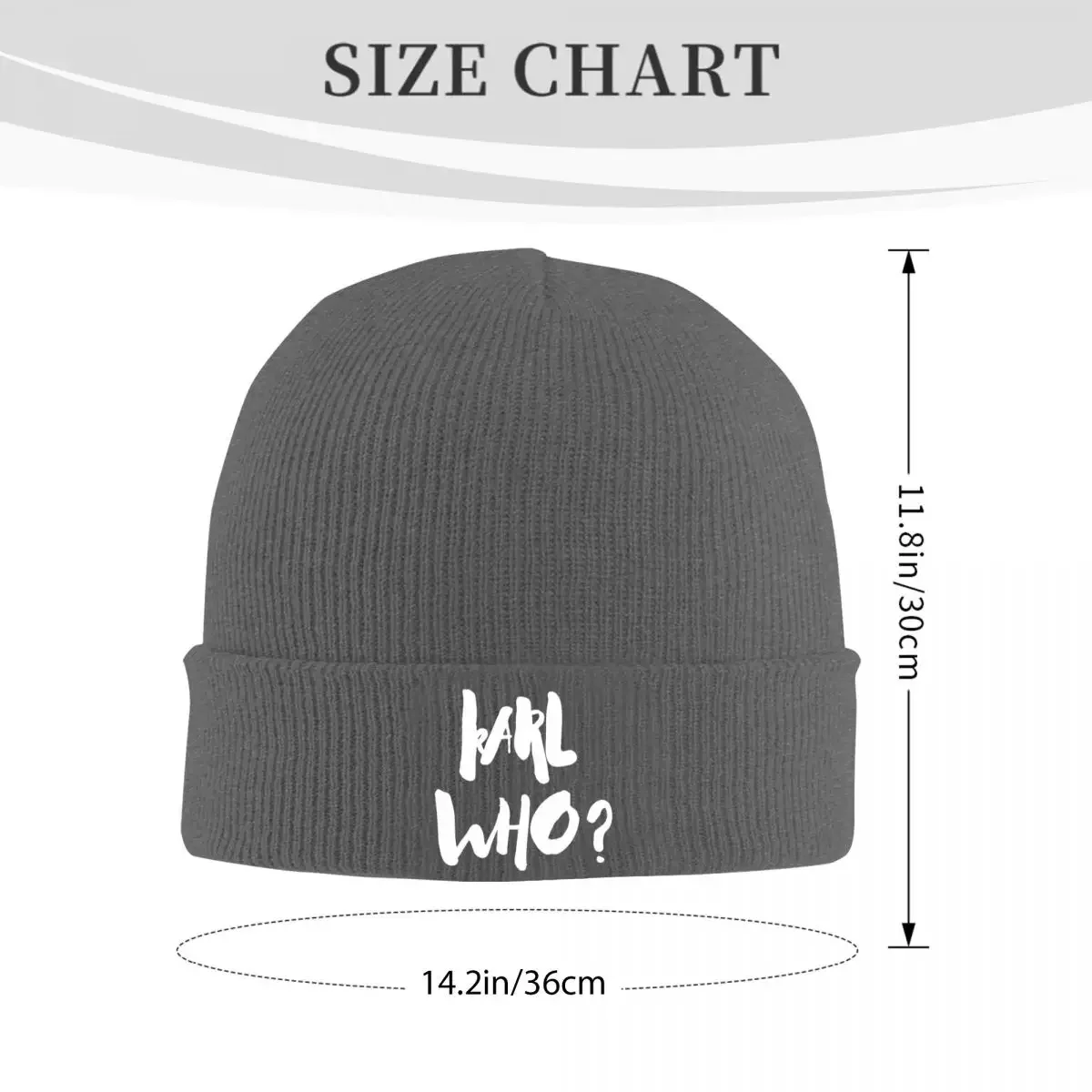 Karl Who Slogan Knitted Caps Women's Men's Beanies Autumn Winter Hat Acrylic Warm Cap