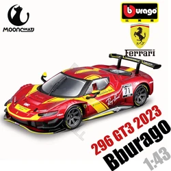 Bburago 1:43 Ferrari 296 GT3 2023 Ferrari 499p LMH Car Model 2023 24H LE MANS CHAMPION Alloy Car Die-cast Sports Cars Racing Toy