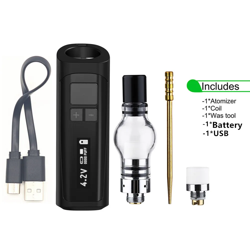 510 thread rosin dispenser, atomizer pen for short circuit detector, including 510 thread battery, with display