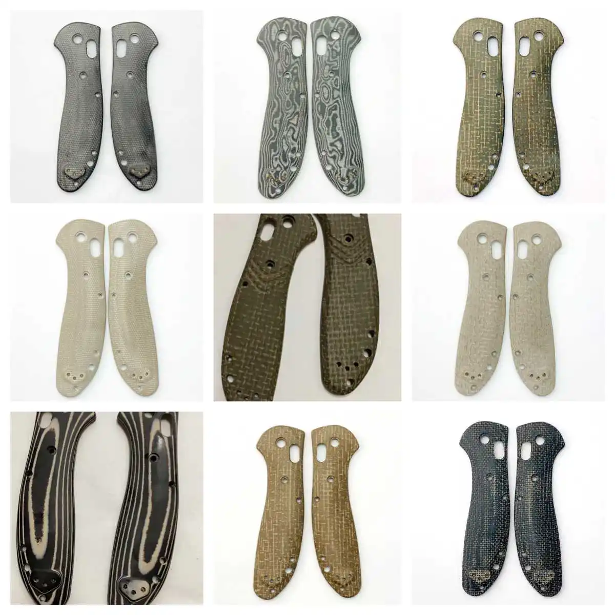

2025 NEW Custom Micarta Material Knife Scales for Benchmade Griptilian 551 Handles Folding Knife Parts DIY Make Accessories Grip
