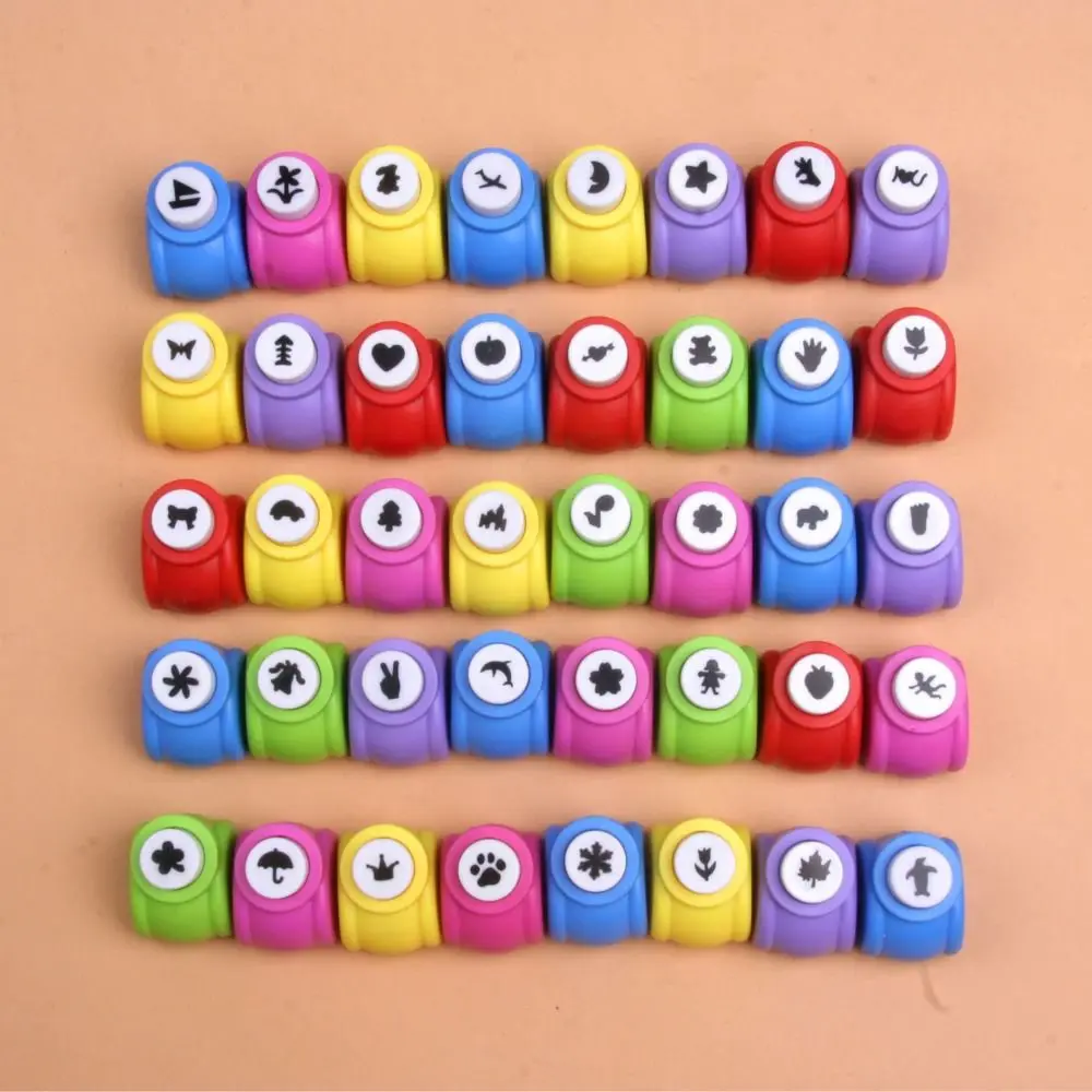 Multi-shape Hole Punch, Mini Plastic Craft Tool, Paper Shaper Cutter, Dispositivo de gravação DIY para crianças, crianças