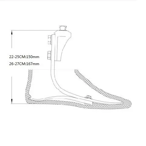 Accesorio de prótesis deportiva de alta calidad, Conector de junta de tobillo, tablero y modelo de pie de fibra de carbono