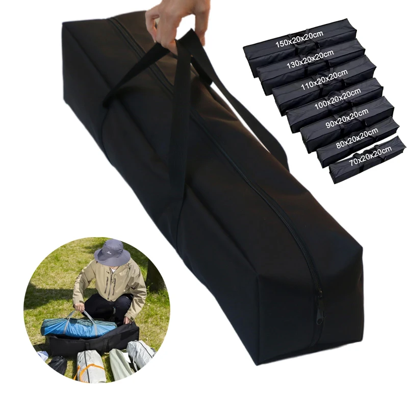 

Large Capacity Canopy Pole Bag with Handle Wear-Resistant Camping Storage Pouch for Tent Accessories Travel Luggage Pack Pouch