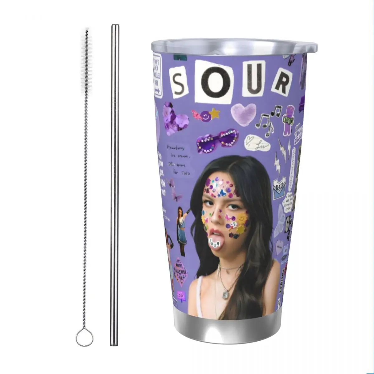 Olivia Vampire Rodrigos Sour 20oz Cup Large Capacity Car Mug Leak-proof Juice Coffee Cup Food Grade