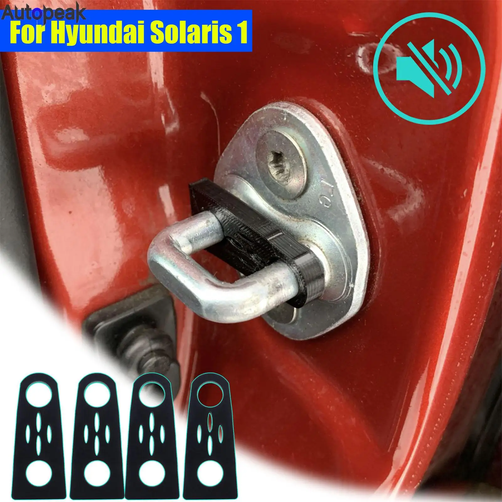 Sound Damper Door Lock Buffer For Hyundai Solaris 1 2010-2017 Rattling STOP Soundproof Screaks Deaf Seal Deadener Deadening