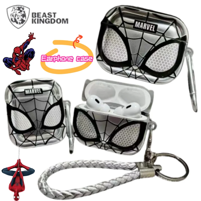 Beast Kingdom Batman Spiderman The Flash filmowe gadżety dwuwymiarowe, kreskówkowe, urocze etui ochronne na słuchawki z zawieszką zapobiegającą zgubieniu