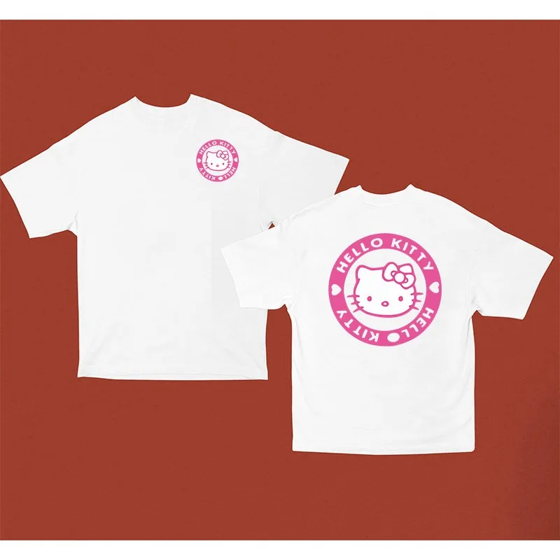 

Cartoon Hello Kitty Cute Summer T-Shirt Boy Girl Family Parent-Child Clothing Casual Comfort Oversized Short Sleeve Men Women