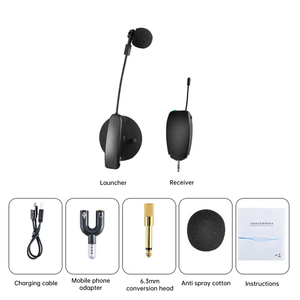 Imagem -06 - Microfone sem Fio para Instrumentos de Corda Instrumento Musical Microfone Violino Guitarra Pipa Orador Dedicado Mic Plug And Play