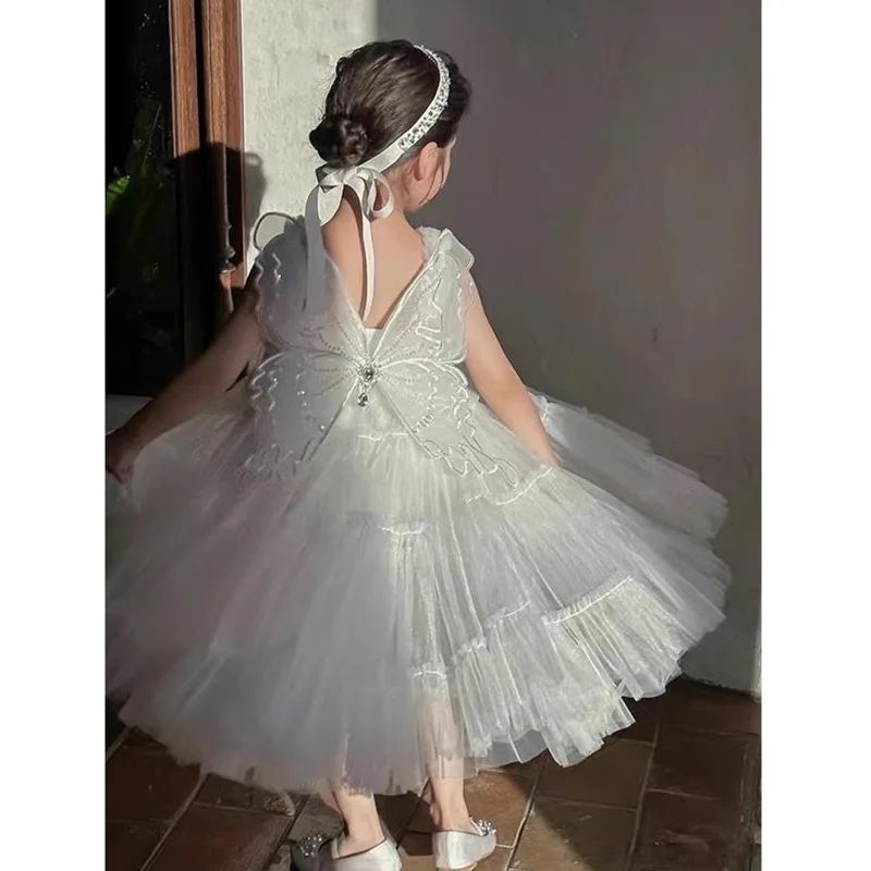 

Children's Day Cosplay Dress Girls Summer Dress Girl Butterfly Wings Mesh Children's Sling Dress Girls Princess Dress