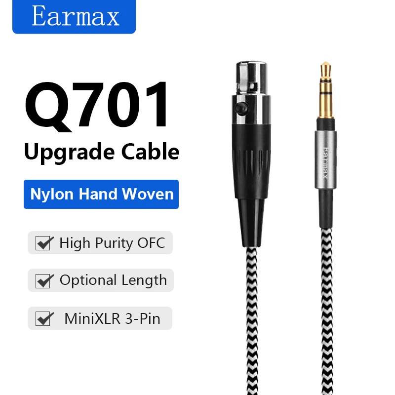 

For Beyerdynamic AKG Q701 K702 K271S K701 K272 K371 K275 K267 DT1770Pro DT7990Pro H118 H128 MINIXLR Nylon Braided Cable