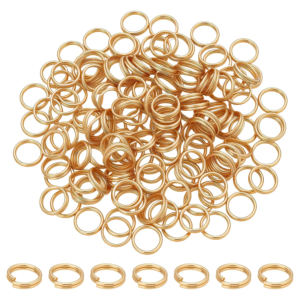 Gold Plated Ring - 150 Buah Cincin Belah Baja Tahan