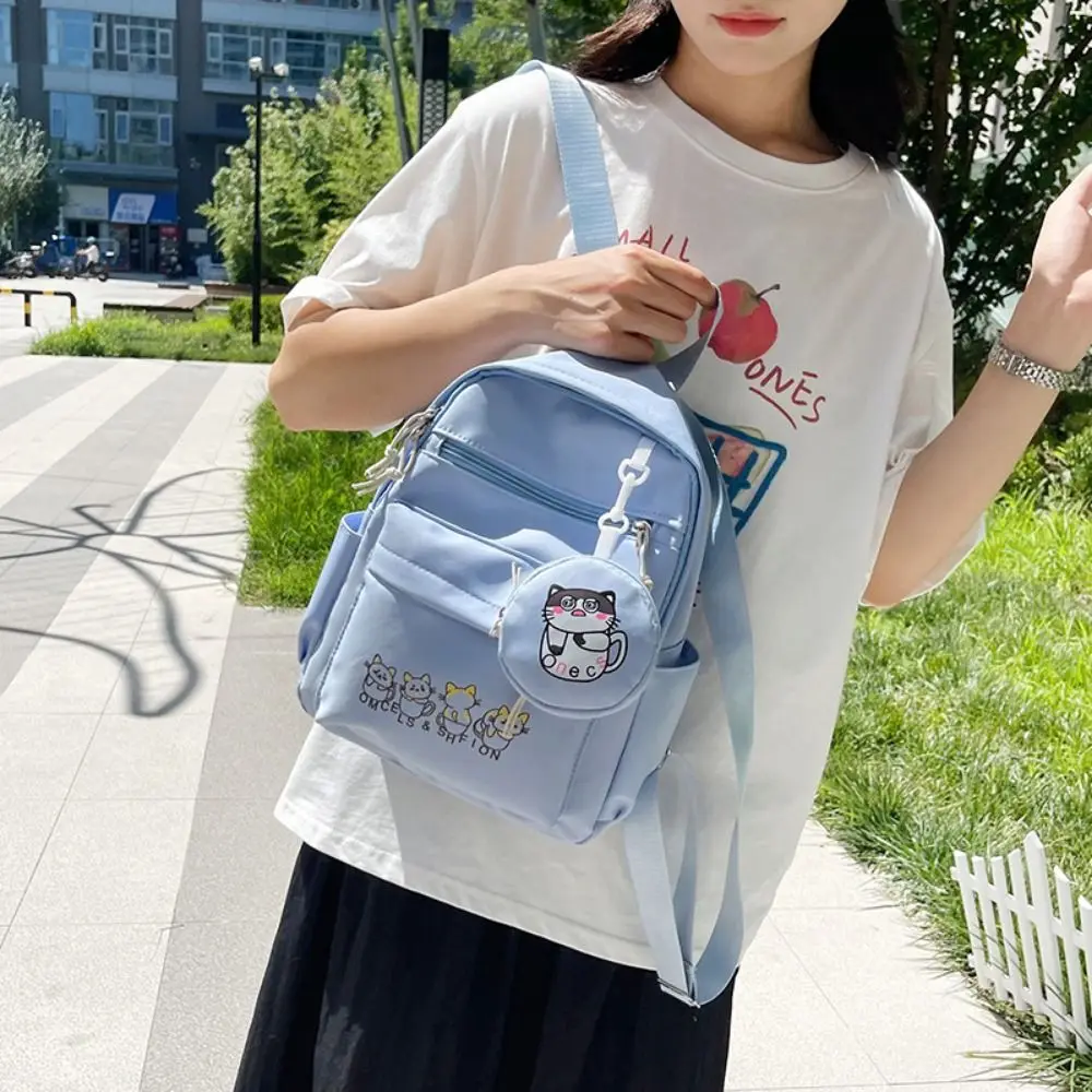 Borse da scuola leggere per studenti Cinghie regolabili Chiusura con cerniera Borsa a tracolla per cartoni animati Zaino da ragazza confortevole e traspirante