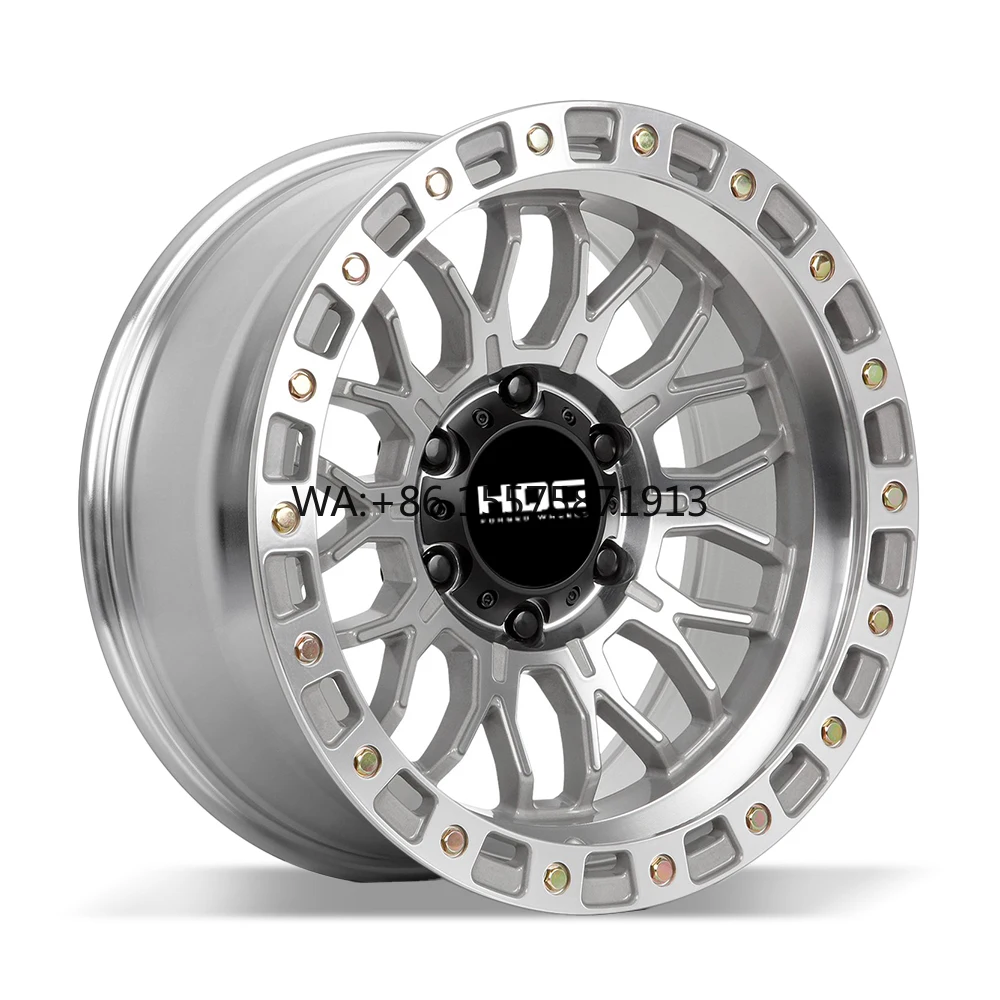 

Кованые диски в стиле Beadlock на заказ, 17, 18, 20, 22 дюйма, серебристые, с механической обработкой, 6x139.7, 8x165.1, для Jeep Wrangler, пикапов