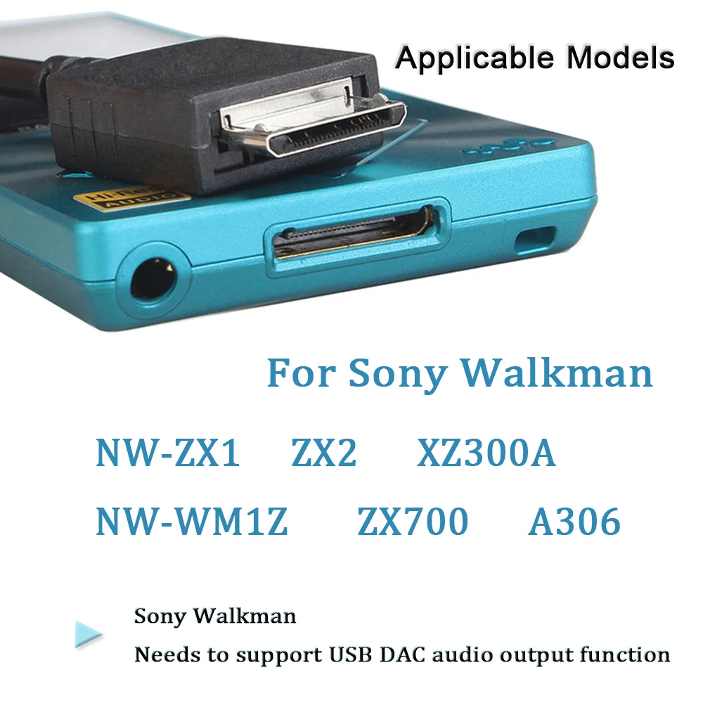 Sony Walkman audio decoding cable,for NW-ZX1,ZX2,XZ300A,WM1Z,ZX700,A306,Walkman Connect TYPE-C port Android phone/computer cable