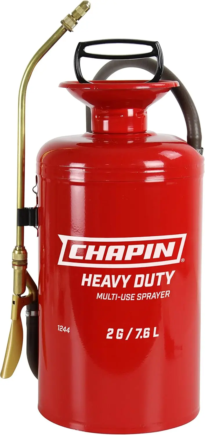 

2-Gallon Steel Tank Sprayer for Lawn and Garden, Rust-Resistant, Red