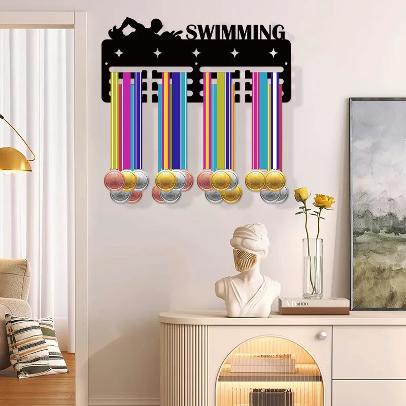 1Pc Medal Holder Sport Swimming Medals Display Stand Wall Mount Hanger Decor Medal Holders for Sports Home Badge