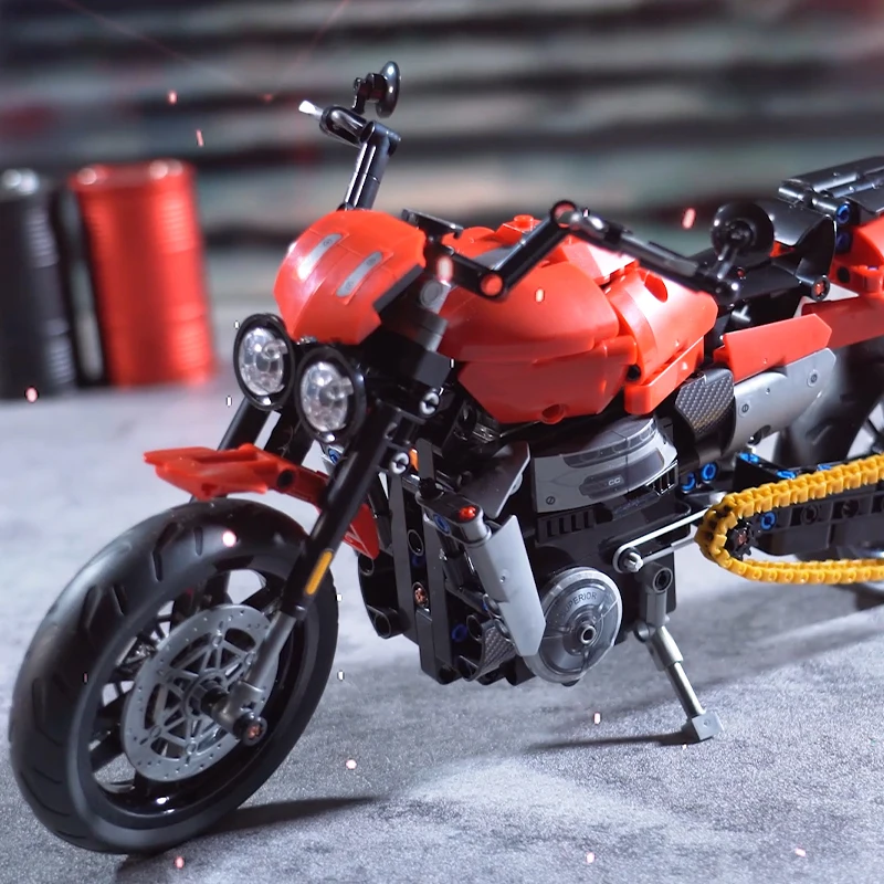 Moc foguete técnico 3 r gt motocicleta modelo criativo bloco de construção tijolos cidade racer superbike garagem brinquedo para crianças presentes adultos