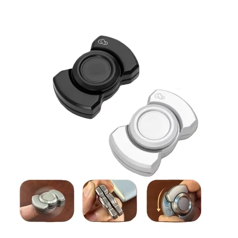 3-In-1 EDC Fidget Toy Metal Magnetic Slider Spinner Gyroscope Stress Relief Spin Decompression Anti Anxiety Desk Gift for Adults