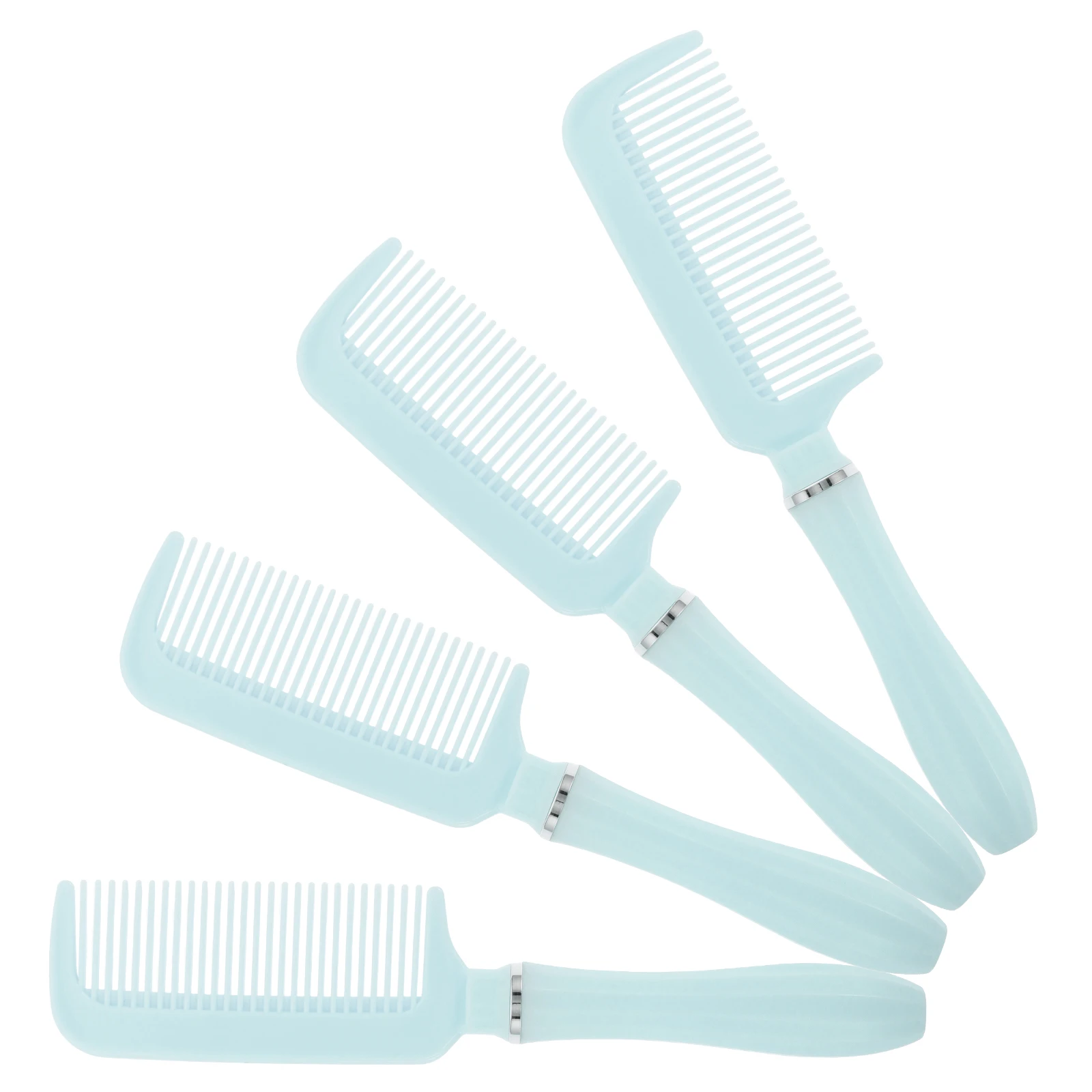 

4pcs Hair Comb Set For Women Fine Tooth Long Handle Shampoo Wide Tooth Curly Hair Paddle Detangler Brush Volumizing Scalp