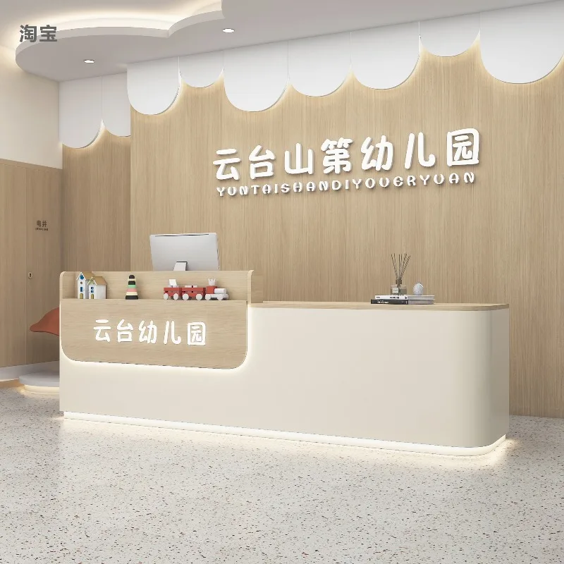 Log-style clothing store, cash register store, small beauty salon, barber front desk, reception desk, women's clothing store