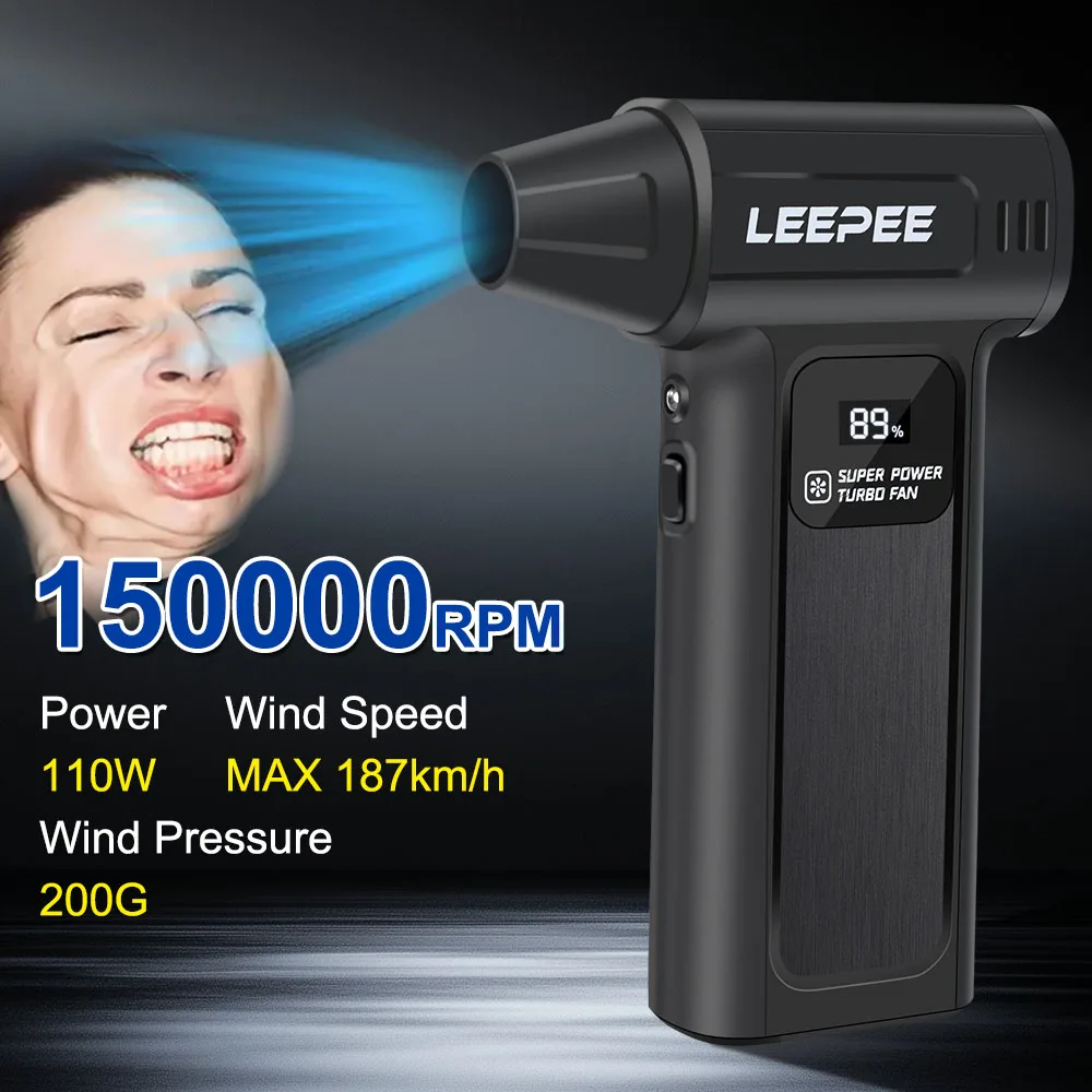 

150000RPM Violent Hair Dryer Turbo Jet Fan M9 Car Accessories Cleaning Blower Tools 2025 New Electric Air Duster Blowing Snow