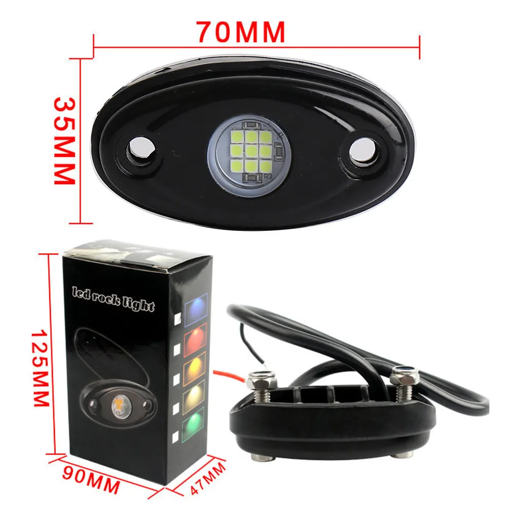 2/4pcs Waterproof Led Rock Lights For Jeep ATV UTV Offroad Car Truck Boat Underbody Glow Trail Rig Lamp Underglow Led Neon Light