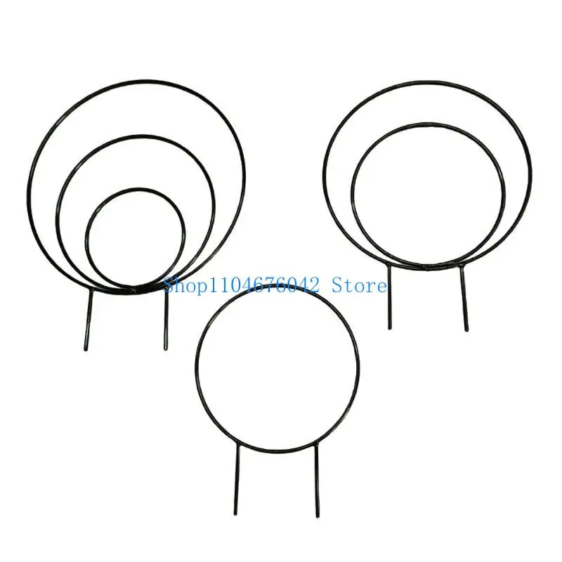 652F 3Pcs Circular Indoor Plant Trellis for Climbing Plant Metal Trellis Small Garden
