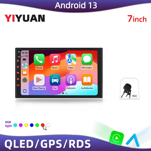 QLED 4 core 2 Din Auto Radio Androidauto Carplay Android 13 GPS Auto Audio 7 zoll WIFI BT IPS Automotive multimedia Player