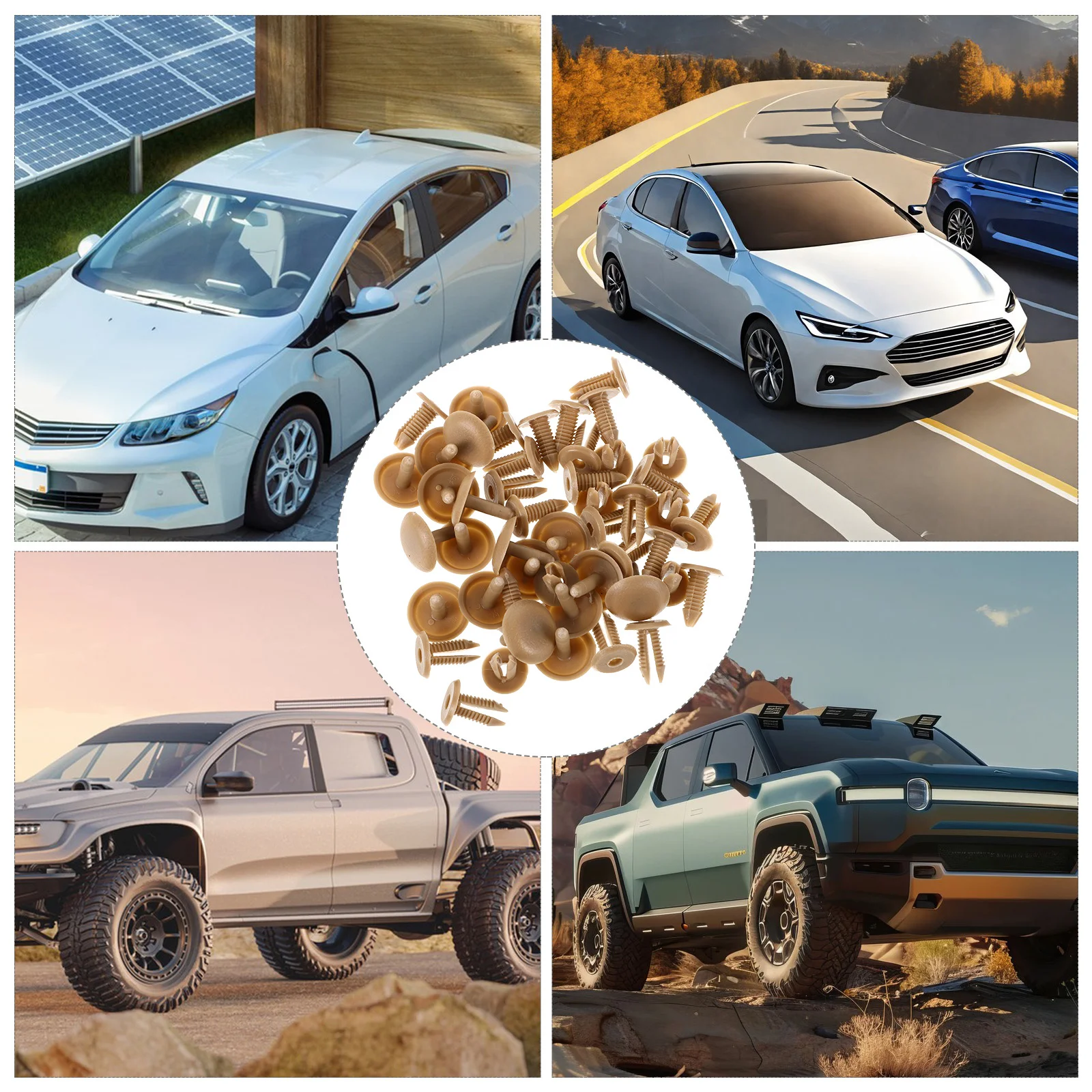 30 قطعة السحابات البلاستيكية للسيارات البيج دفع التجنيب كليب لباب السيارة الوفير لوحة الكسوة تركيب إصلاح الجسم العالمي