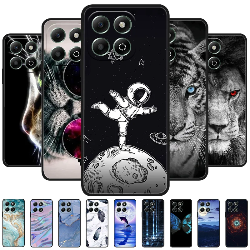 For Honor X6b Case JDY-LX1 JDY-LX2 Cute Cartoon Soft Silicone Phone Back Cover For Huawei HonorX6b Black Matte Coque Fundas