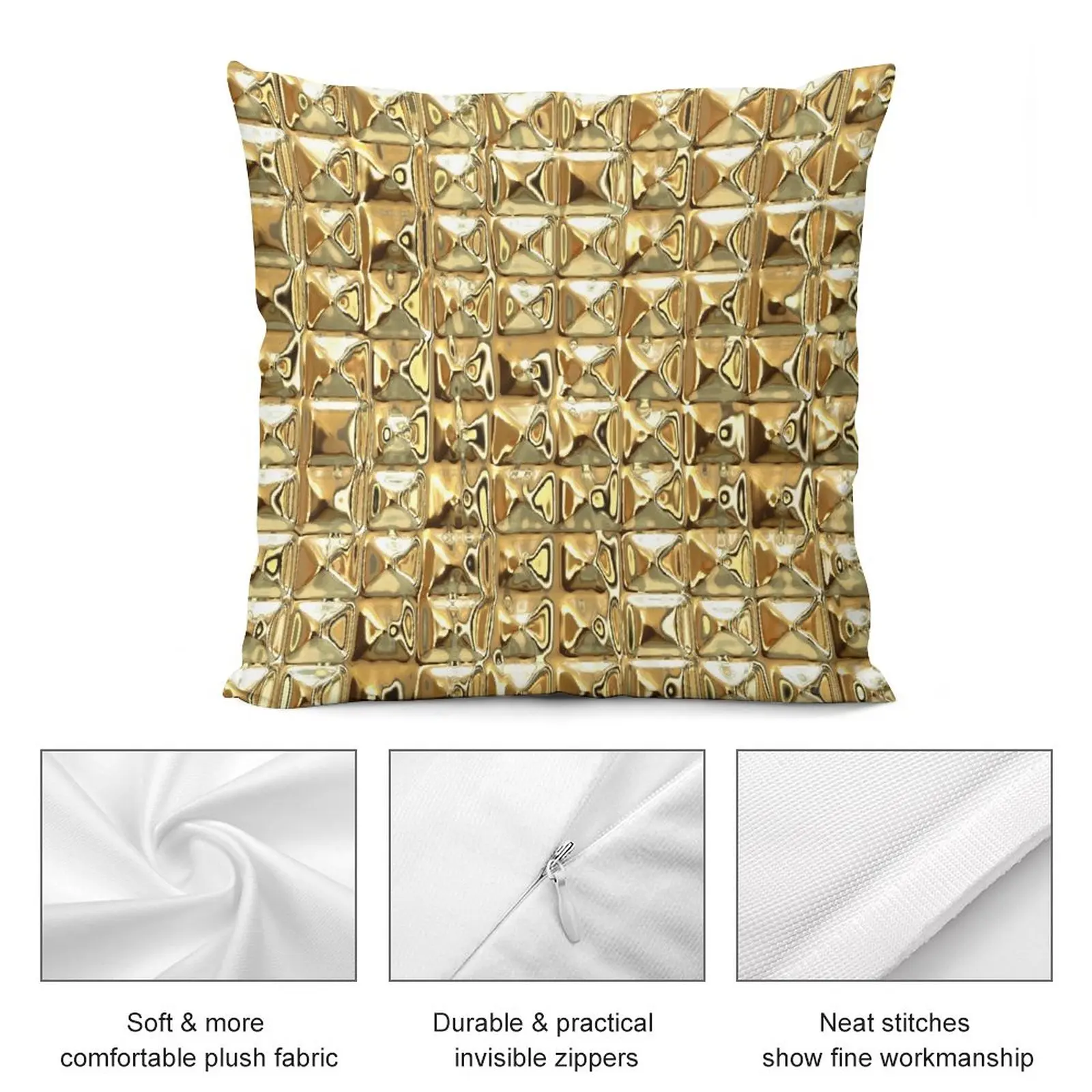 Gold Throw Pillow Rectangular Cushion Cover Decorative Pillow Covers For Sofa