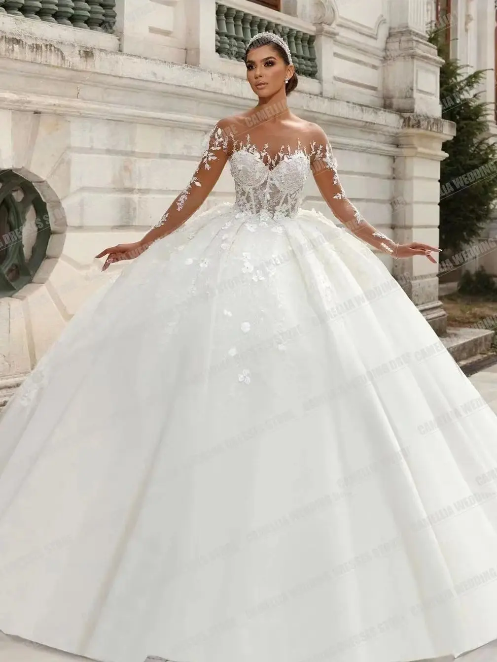 Luxury Sparkle Wedding Dresses Women\'s Sexy Sweetheart Gorgeous Applique Formal Elegant Party Bridal Gowns Vestido De Noiva 2024