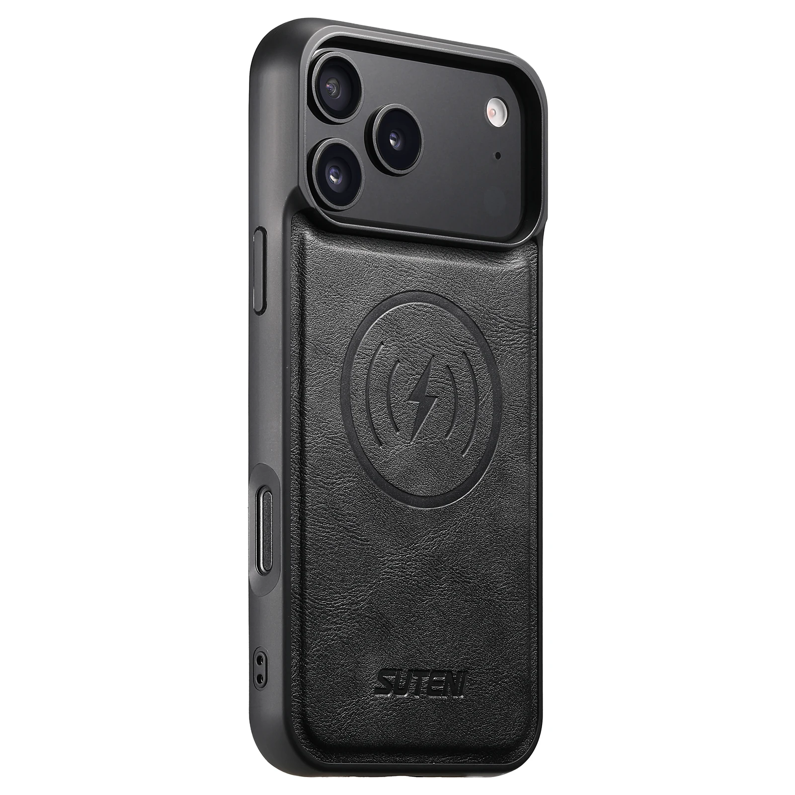 SUTENI Mattierte Kunstleder-Handyhülle mit Magnet und kabelloser Ladefunktion für iPhone 18 Pro Max 17 Air 16 Plus 15 14 13 12 – Detail 17