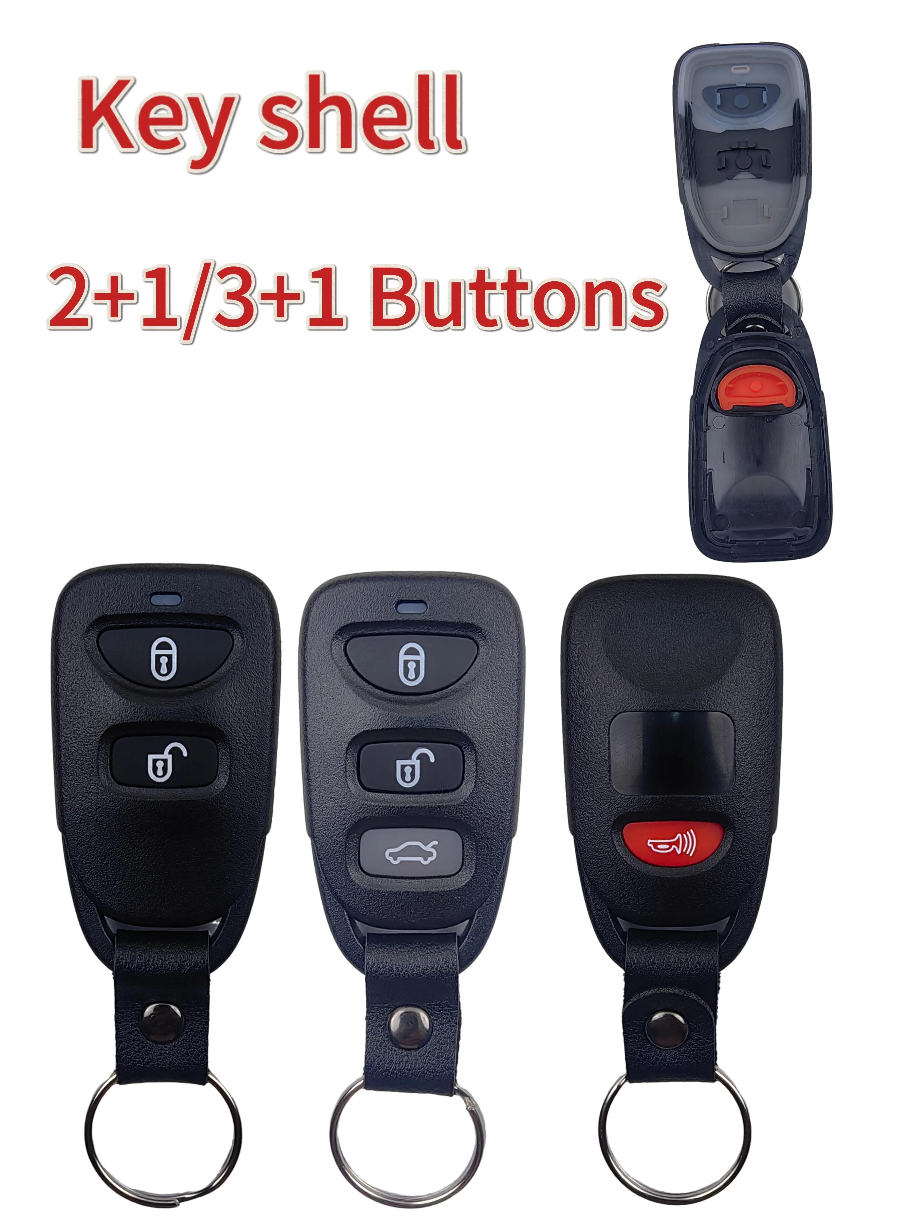 Remote Key Fob Shell Case 2+1/3+1 Button W/ Panic For Hyundai Elantra Accent Tucson Sonata Kia Cerato Sorento