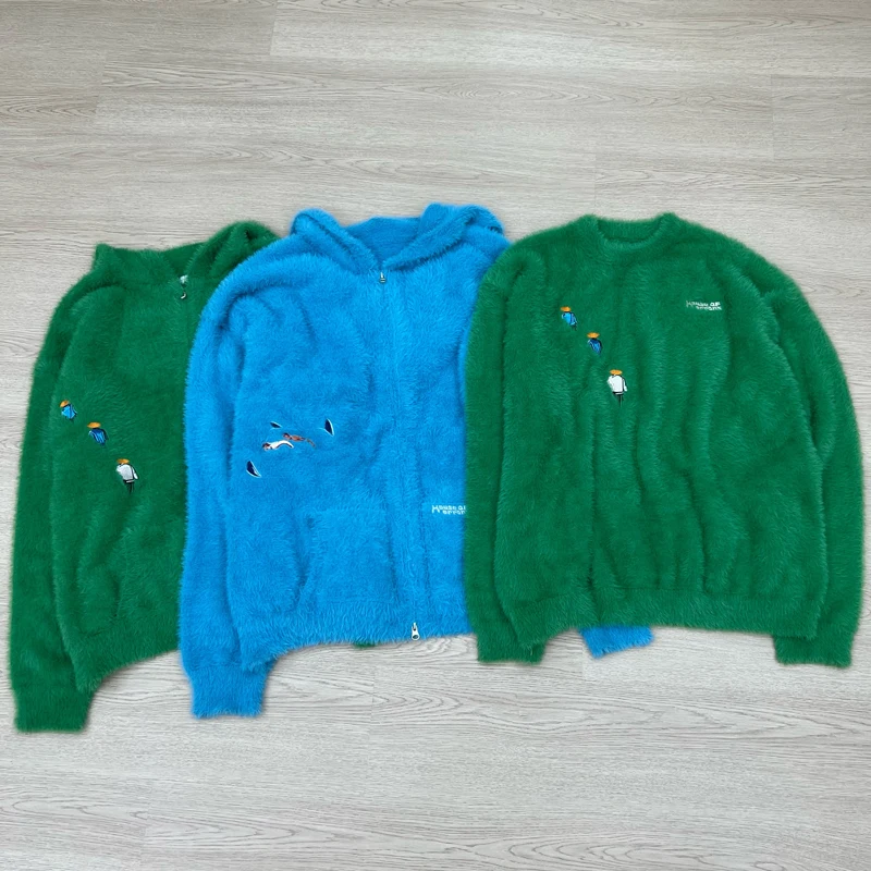 New Arrivals House of Errors Sweater High Quality Daily Casual Jacquard Pattern Hooded Knitted Coat