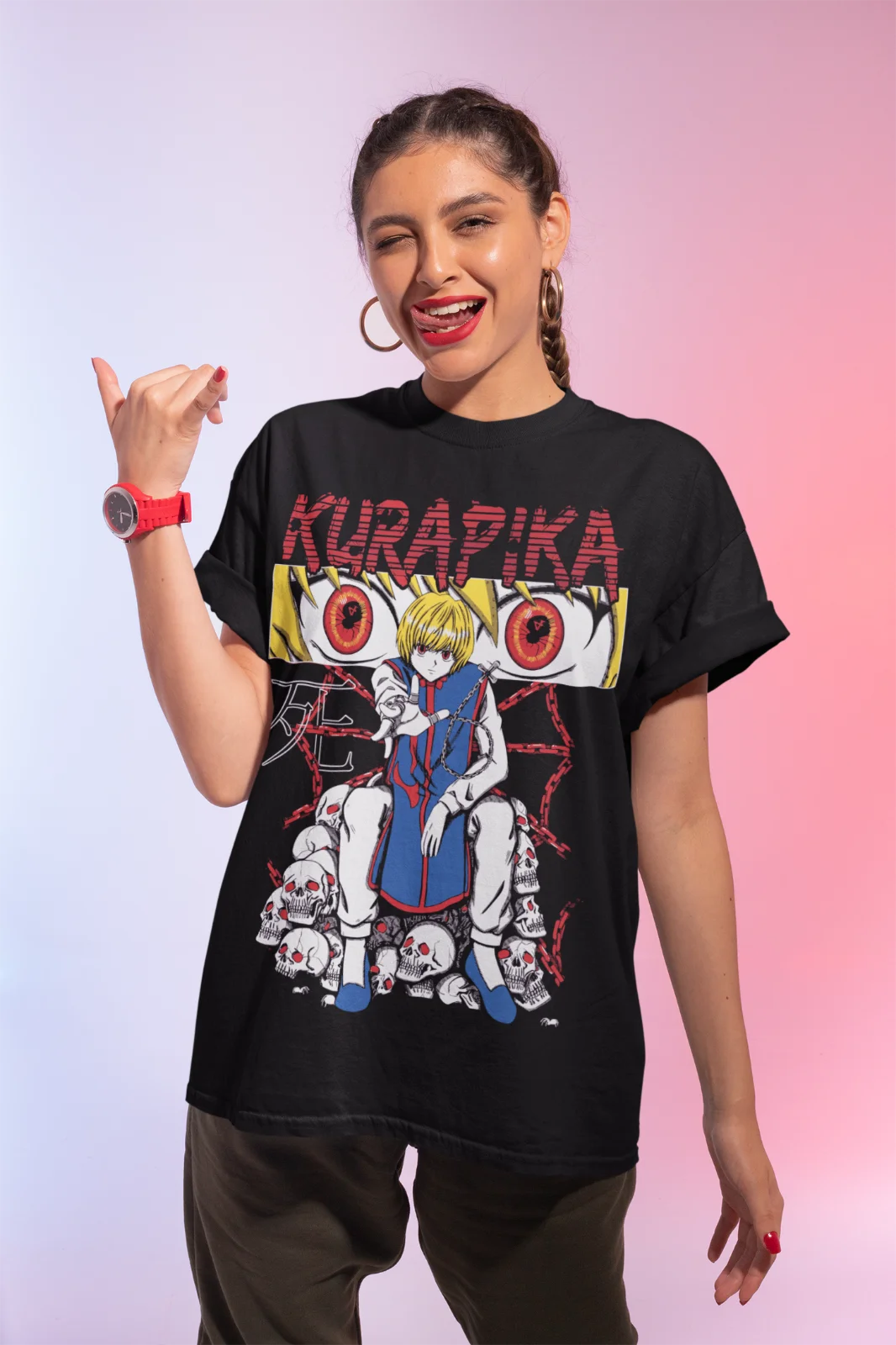 Anime T-Shirt  Graphic Hunter  Kurapika  Soft Tee