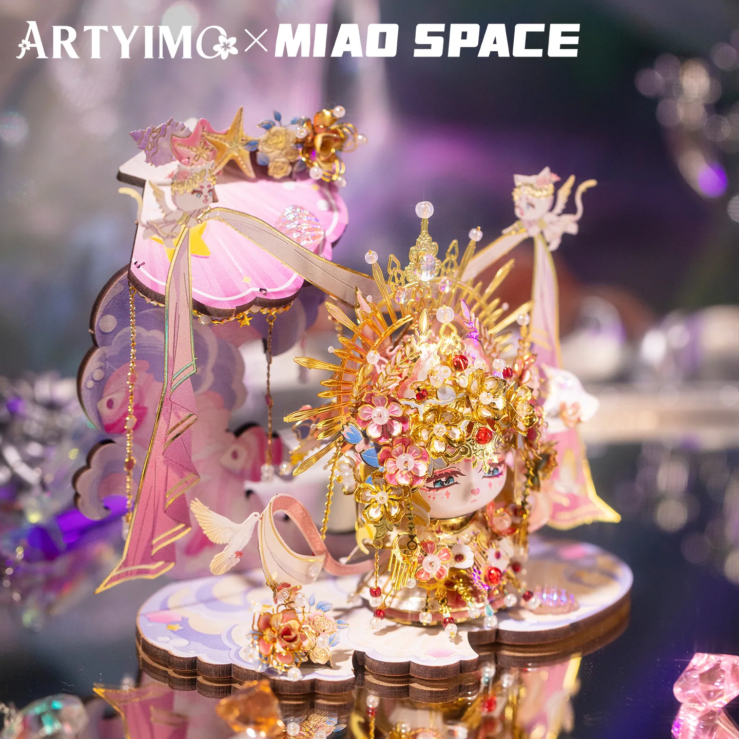 MU Venus MIAO 3D Metal Puzzle DIY Assembly Kit, Brain Teaser, Office Decor, Birthday Christmas Halloween Gift, Collectible Craft