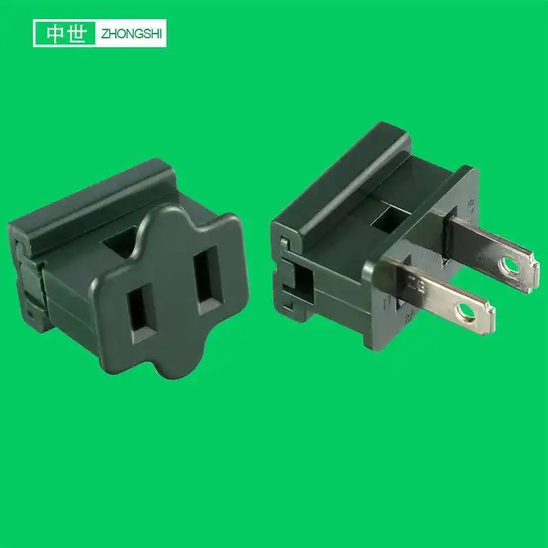 Christmas Light Connection American Standard Two Pin Lighting Lamp Plug Socket Set With Connector USA Type Busbar