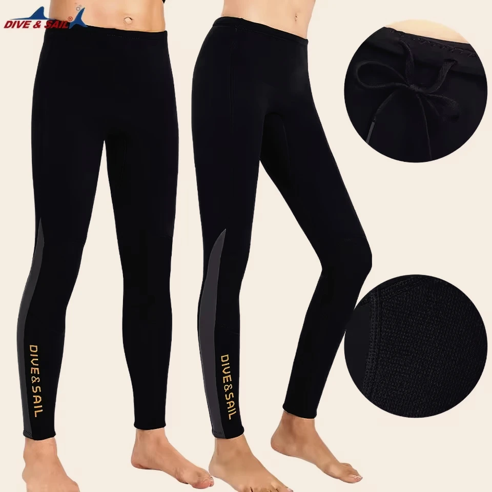 

3mm Mens Womans Black Neoprene Wetsuit Pants Scuba Diving Snorkeling Surfing Swimming Warm Trousers Leggings Tights