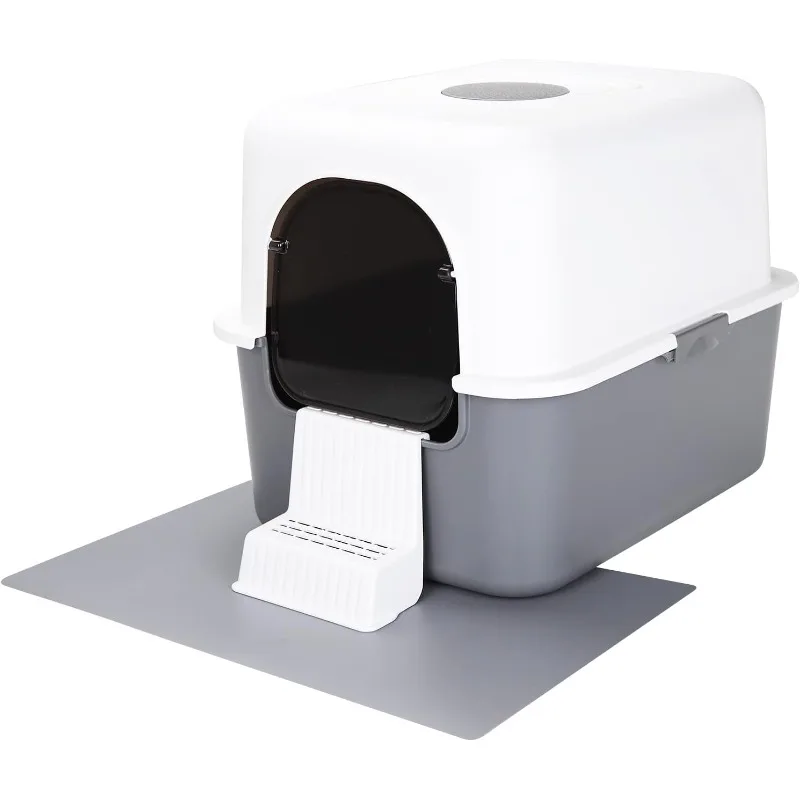 

Cat Urine Litter Box with Pedal, Fully Enclosed Leak-Proof for Small Cats Under 8 IB, High Edge and Odorless, Easy to Carry