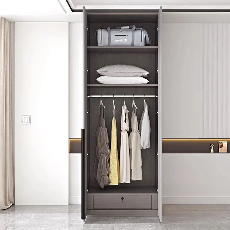 Simple Storage Wardrobes Wooden Hanging Dressers Baby Cupboard For Clothes Ropero Para Ropa De Madera Home Furniture