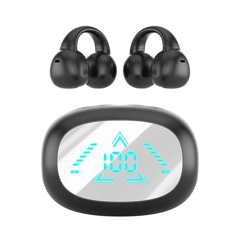 2024 New M61 Wireless Bone Conduction Bluetooth Headset Noise Cancelling Ear Clip Digital Long Battery Life Headset